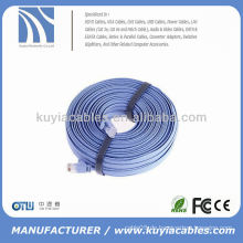 30M RJ45 CAT6a Flaches Ethernet-Patch Internet Lan Netzwerkkabel Blau